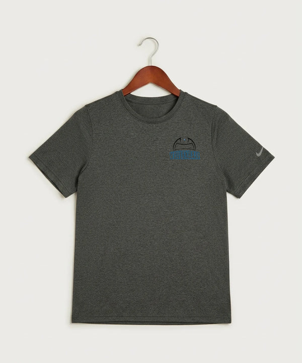 Eastview High School Volleyball (Girls) - Dark Smoke Heather Nike Youth Swoosh Sleeve rLegend Tee NKDX8787