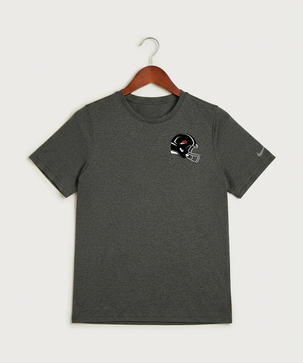 Fulton High School Football (Boys) - Dark Smoke Heather Nike Youth Swoosh Sleeve rLegend Tee NKDX8787