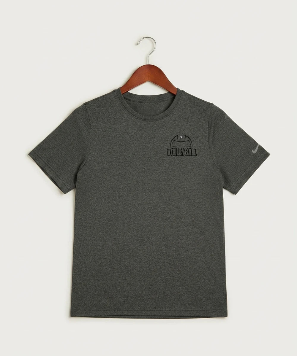 Kingsland High School Volleyball (Girls) - Dark Smoke Heather Nike Youth Swoosh Sleeve rLegend Tee NKDX8787