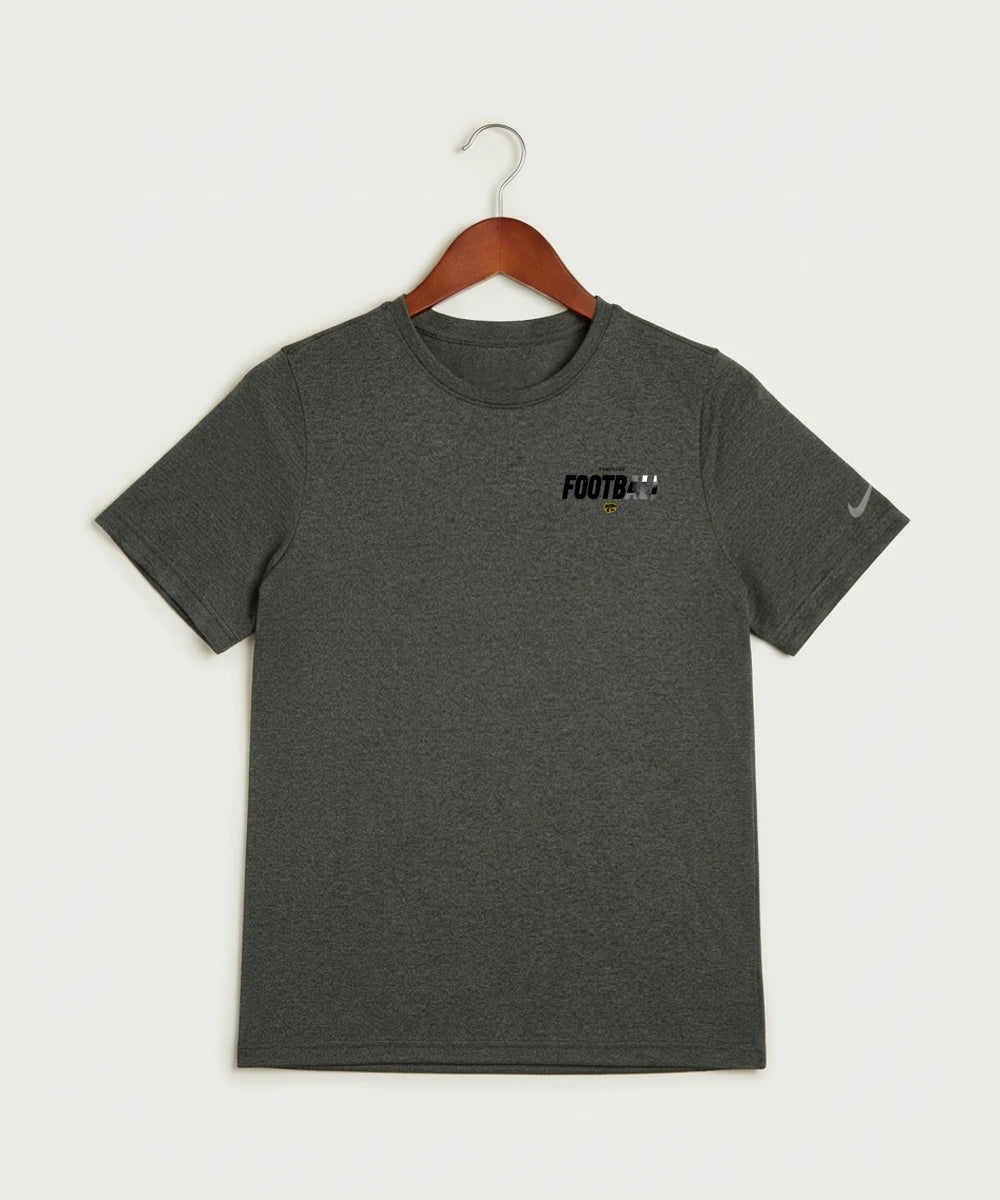 Le-Win Football - Dark Smoke Heather Nike Youth Swoosh Sleeve rLegend Tee NKDX8787