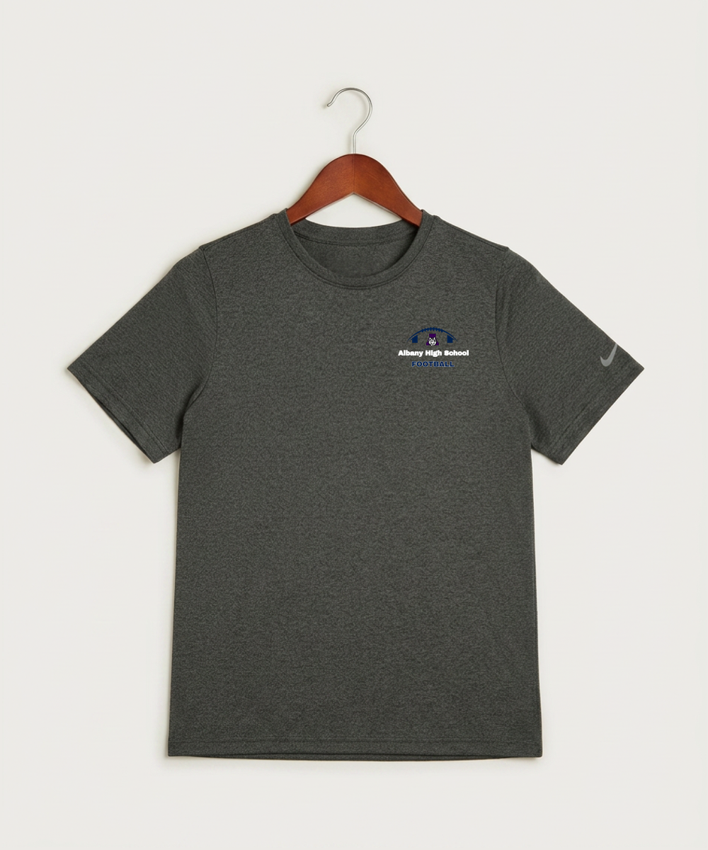 Albany High School Football (Boys) - Dark Smoke Heather Nike Youth Swoosh Sleeve rLegend Tee NKDX8787