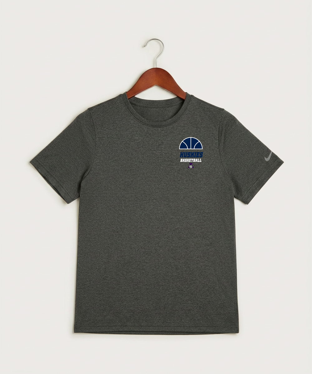 Albany High School Basketball (Boys) - Dark Smoke Heather Nike Youth Swoosh Sleeve rLegend Tee NKDX8787
