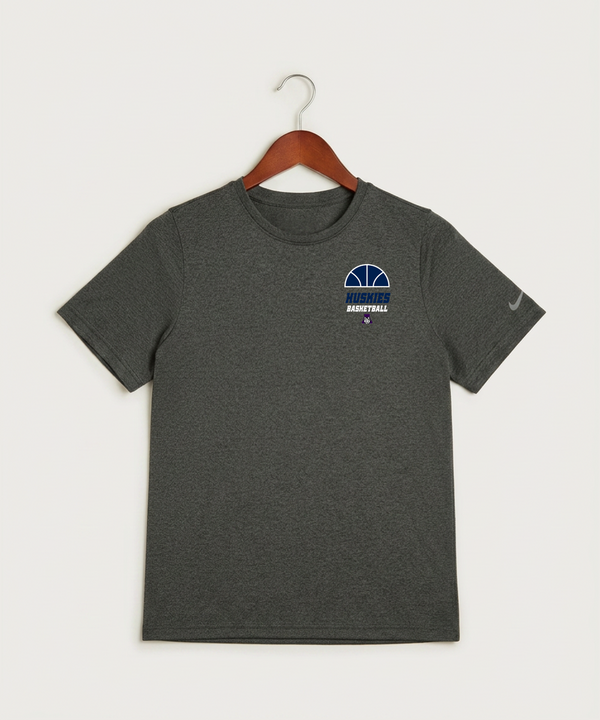 Albany High School Basketball (Boys) - Dark Smoke Heather Nike Youth Swoosh Sleeve rLegend Tee NKDX8787