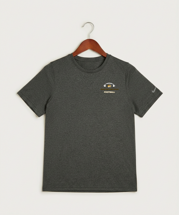 Sibley East High School Football (Boys) - Dark Smoke Heather Nike Youth Swoosh Sleeve rLegend Tee NKDX8787