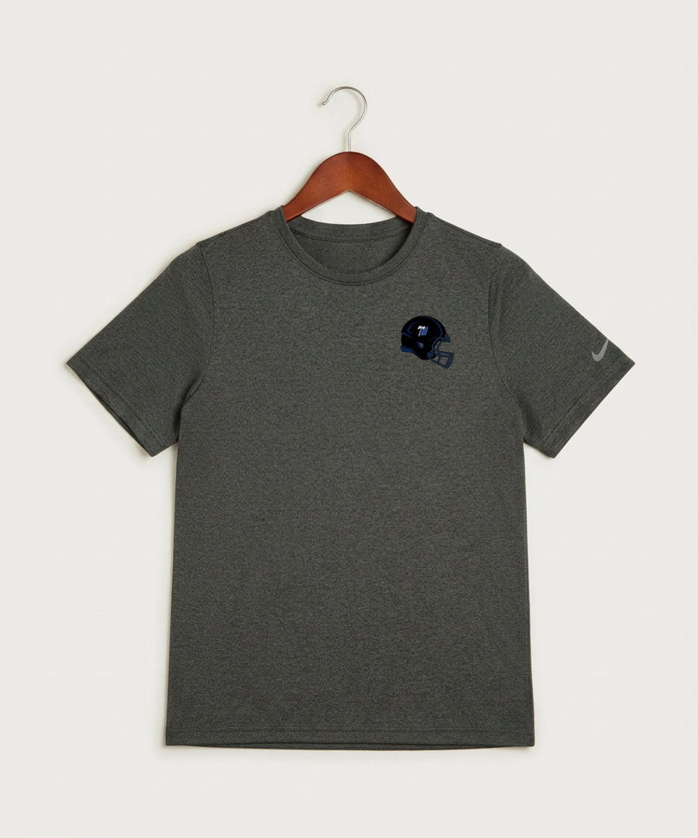 Bemidji High School Football (Boys) - Dark Smoke Heather Nike Youth Swoosh Sleeve rLegend Tee NKDX8787