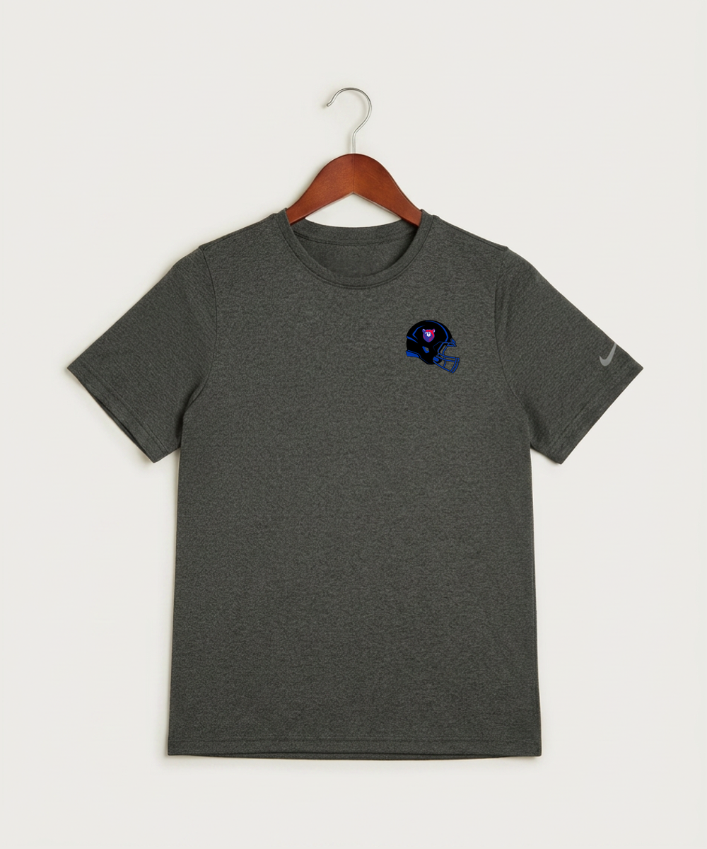 Bertha Hewitt High School Football (Boys) - Dark Smoke Heather Nike Youth Swoosh Sleeve rLegend Tee NKDX8787