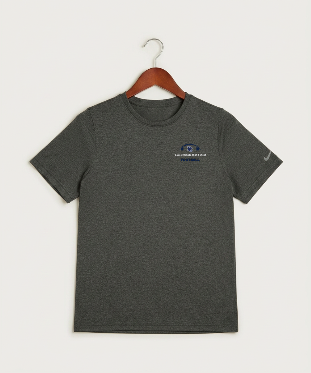 Dassel Cokato High School Football (Boys) - Dark Smoke Heather Nike Youth Swoosh Sleeve rLegend Tee NKDX8787