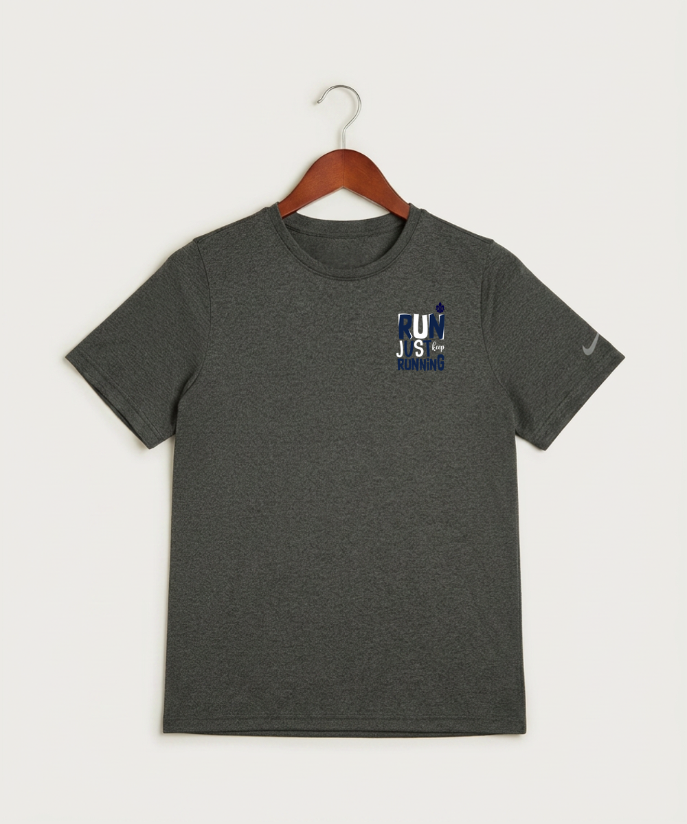 Saint Peter High School Athletics - Dark Smoke Heather Nike Youth Swoosh Sleeve rLegend Tee NKDX8787