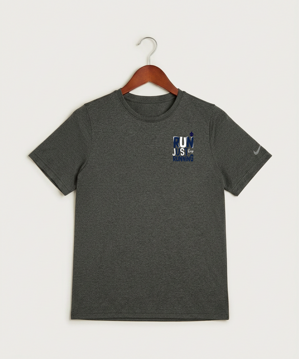 Saint Peter High School Athletics - Dark Smoke Heather Nike Youth Swoosh Sleeve rLegend Tee NKDX8787