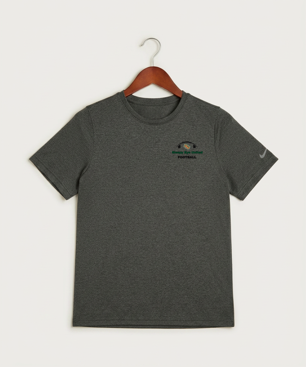 Sleepy Eye United Football (Boys) - Dark Smoke Heather Nike Youth Swoosh Sleeve rLegend Tee NKDX8787