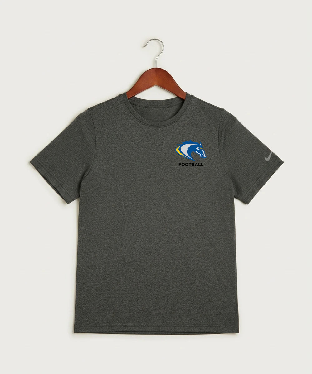 Riverside High School Football general - Dark Smoke Heather Nike Youth Swoosh Sleeve rLegend Tee NKDX8787