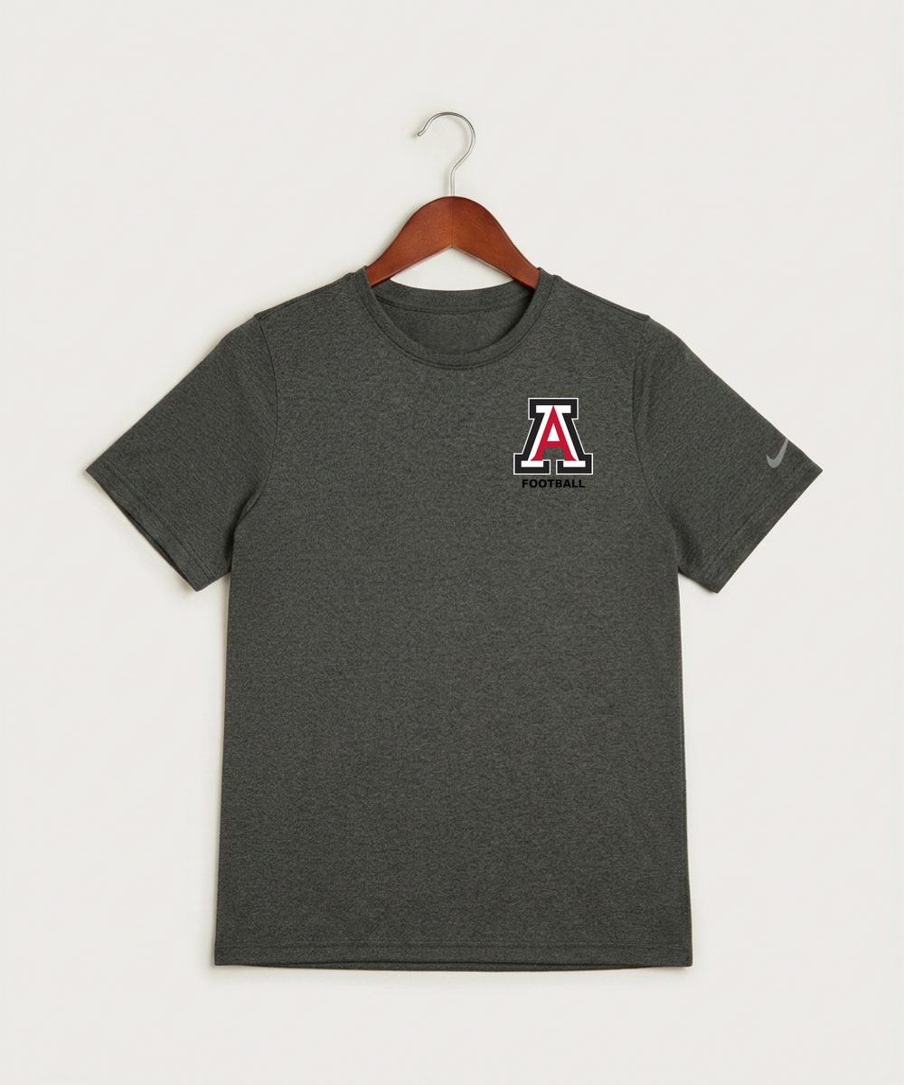 Amboy Football general - Dark Smoke Heather Nike Youth Swoosh Sleeve rLegend Tee NKDX8787