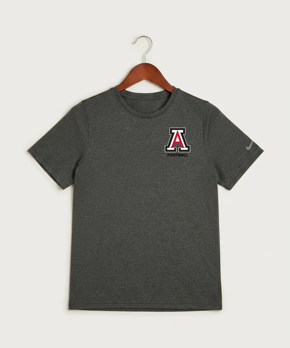Amboy Football general - Dark Smoke Heather Nike Youth Swoosh Sleeve rLegend Tee NKDX8787