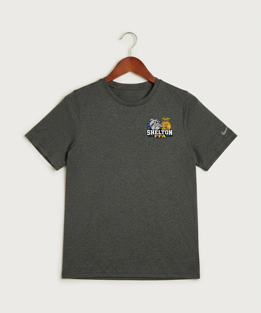 Shelton High School FFA general - Dark Smoke Heather Nike Youth Swoosh Sleeve rLegend Tee NKDX8787