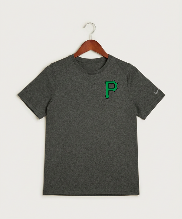 Pipestone Area High School Football (Boys) - Dark Smoke Heather Nike Youth Swoosh Sleeve rLegend Tee NKDX8787