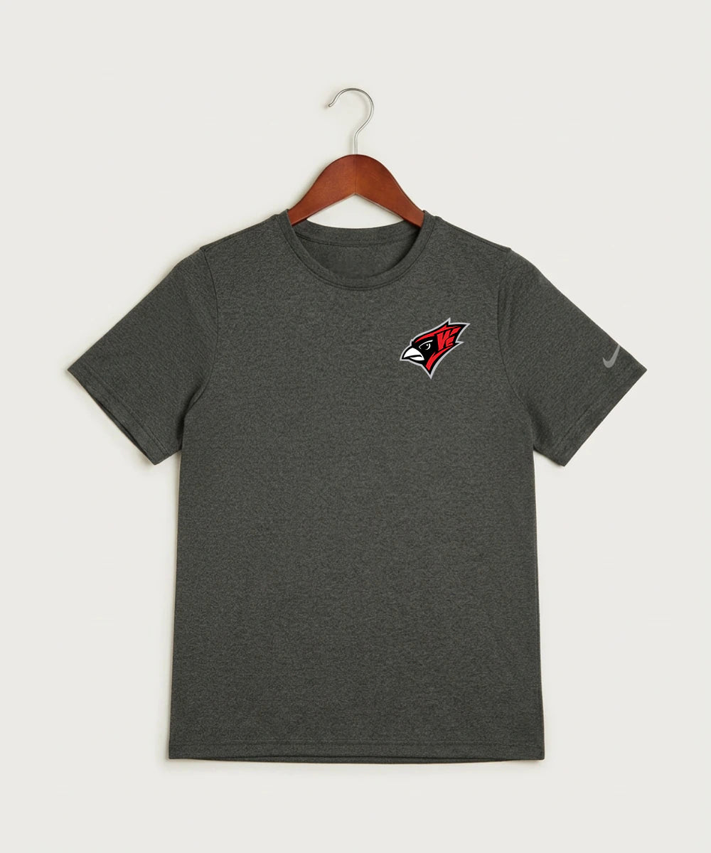 Willmar High School Athletics - Dark Smoke Heather Nike Youth Swoosh Sleeve rLegend Tee NKDX8787