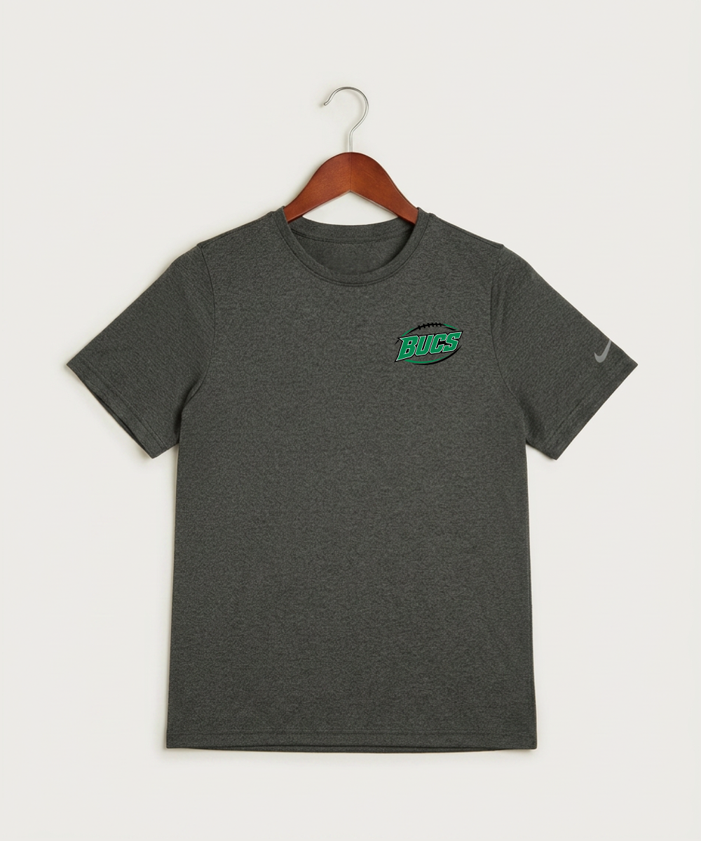 Waterville-Elysian-Morristown High School Football (Boys) - Dark Smoke Heather Nike Youth Swoosh Sleeve rLegend Tee NKDX8787