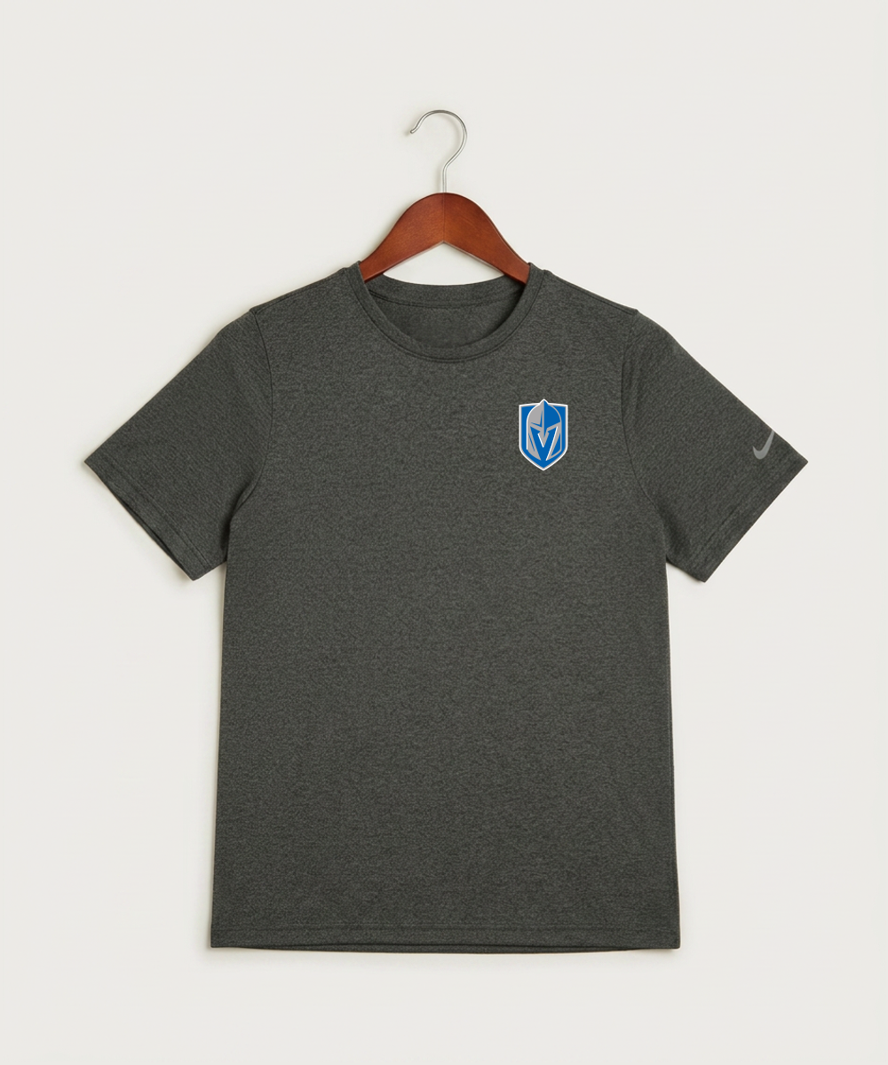 Lake Crystal-Welcome-Memorial High School Football (Boys) - Dark Smoke Heather Nike Youth Swoosh Sleeve rLegend Tee NKDX8787