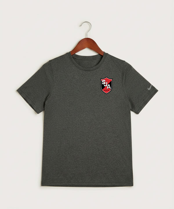 Saint James High School Football (Boys) - Dark Smoke Heather Nike Youth Swoosh Sleeve rLegend Tee NKDX8787