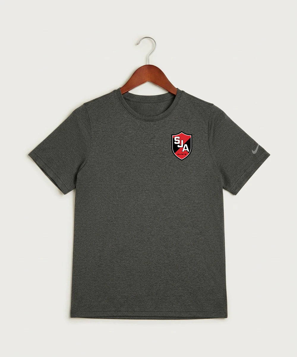Saint James High School Football (Boys) - Dark Smoke Heather Nike Youth Swoosh Sleeve rLegend Tee NKDX8787