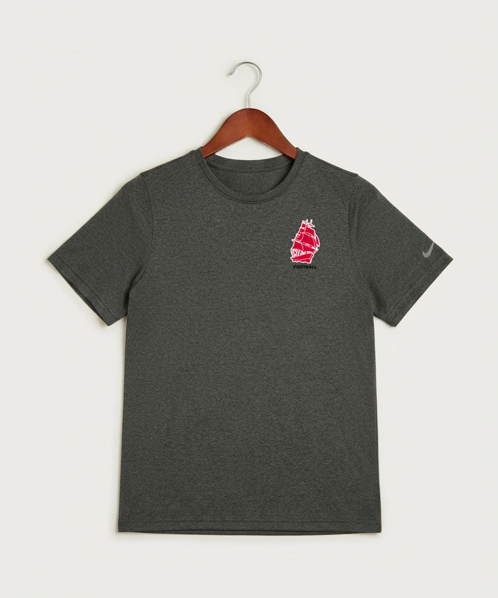 Amboy Football general - Dark Smoke Heather Nike Youth Swoosh Sleeve rLegend Tee NKDX8787