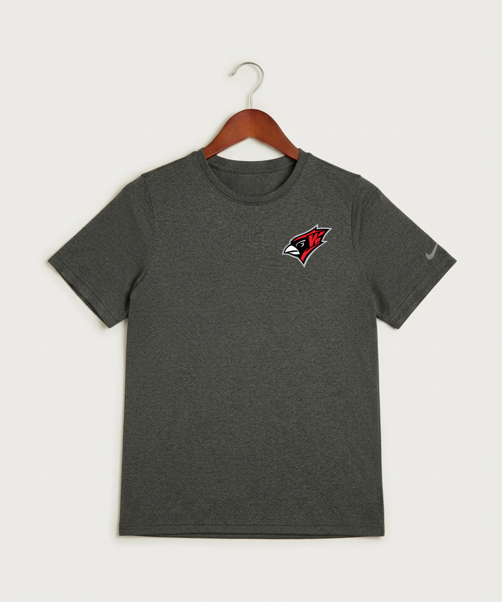 Willmar High School Athletics - Dark Smoke Heather Nike Youth Swoosh Sleeve rLegend Tee NKDX8787