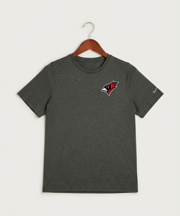 Willmar High School Athletics - Dark Smoke Heather Nike Youth Swoosh Sleeve rLegend Tee NKDX8787