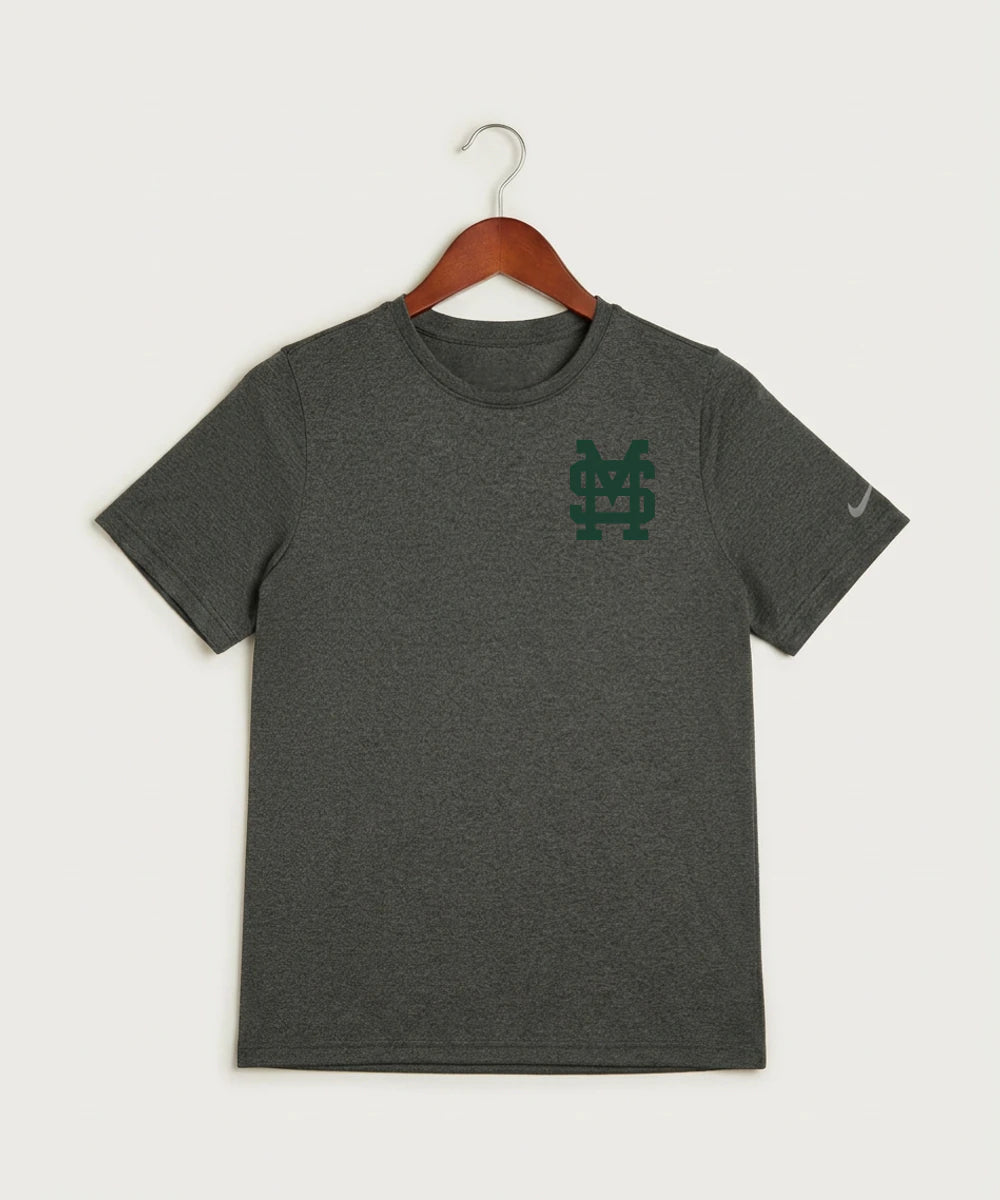 Sleepy Eye St. Mary's High School Athletics - Dark Smoke Heather Nike Youth Swoosh Sleeve rLegend Tee NKDX8787