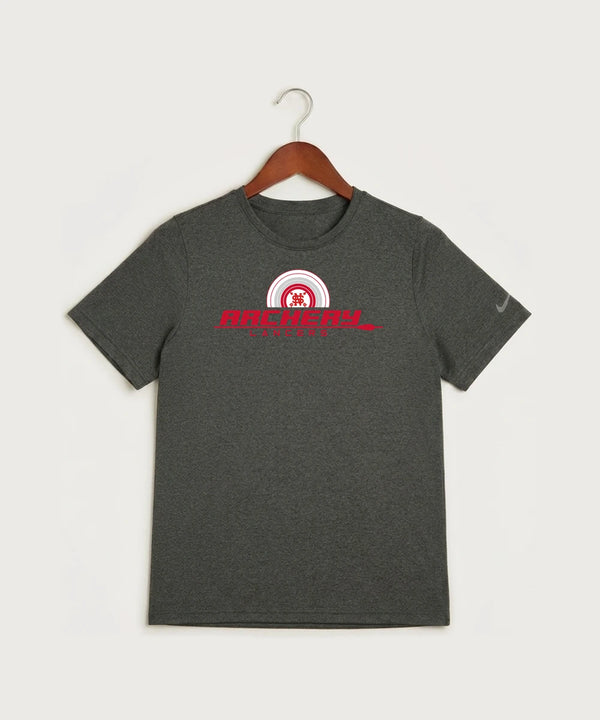 Lancer Archer Club Archery Team Store - Dark Smoke Heather Nike Youth Swoosh Sleeve rLegend Tee NKDX8787
