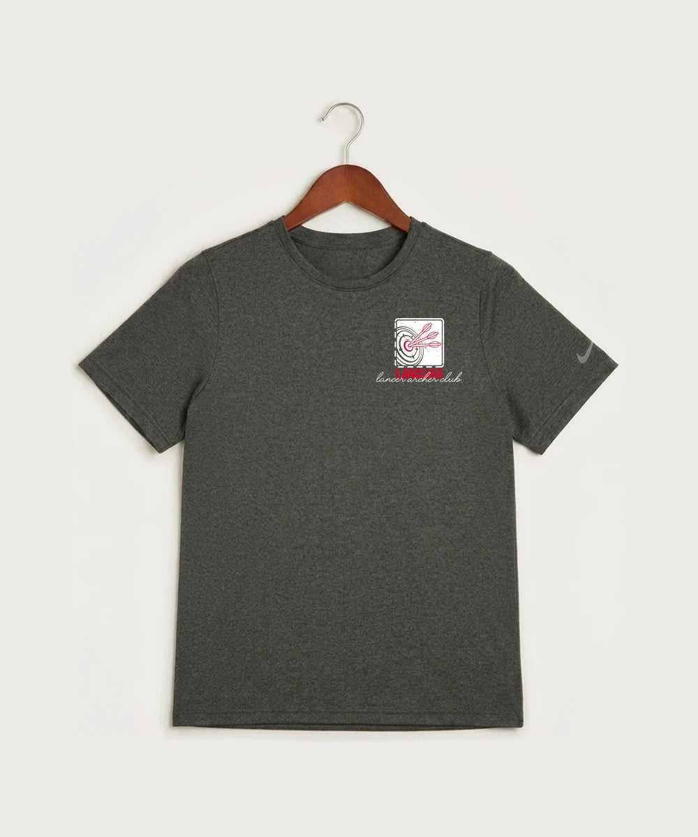 Lancer Archer Club Archery Team Store - Dark Smoke Heather Nike Youth Swoosh Sleeve rLegend Tee NKDX8787