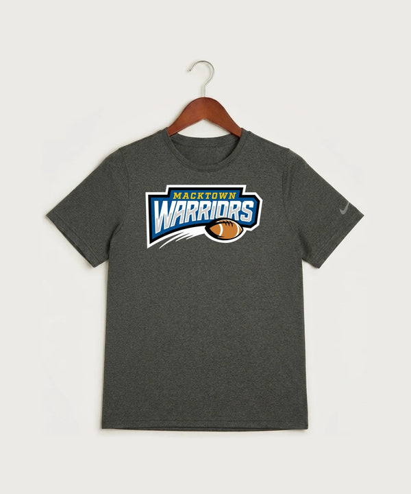 Macktown Warriors Football (Boys) - Dark Smoke Heather Nike Youth Swoosh Sleeve rLegend Tee NKDX8787