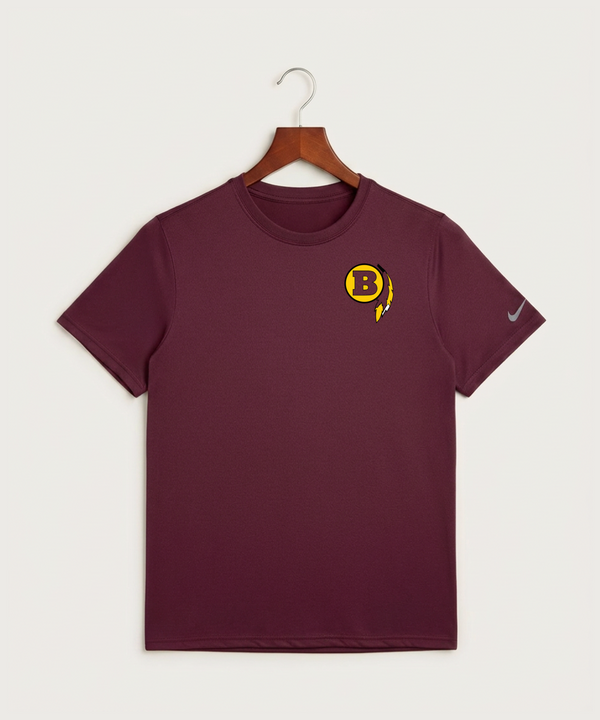 Benson High School Football (Boys) - Deep Maroon Nike Swoosh Sleeve rLegend Tee NKDX8730