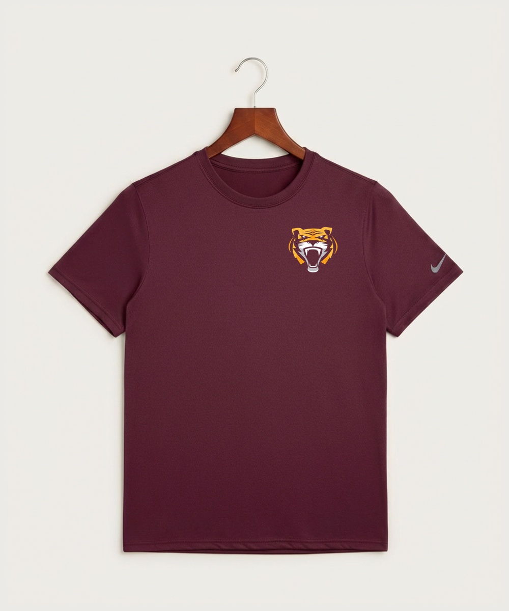 Stewartville High School Football (Boys) - Deep Maroon Nike Swoosh Sleeve rLegend Tee NKDX8730