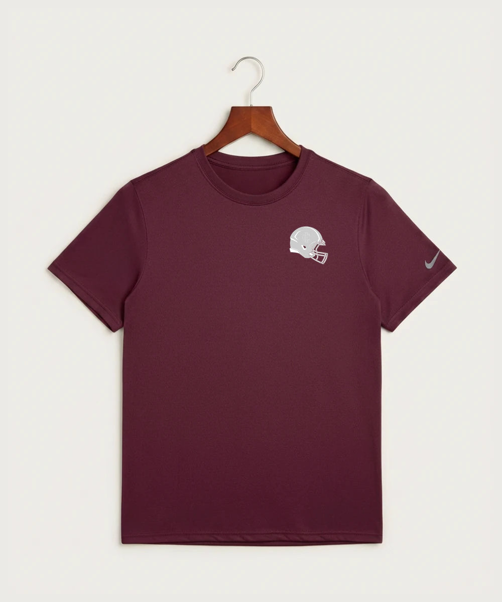 Crosby Ironton High School Football (Boys) - Deep Maroon Nike Swoosh Sleeve rLegend Tee NKDX8730