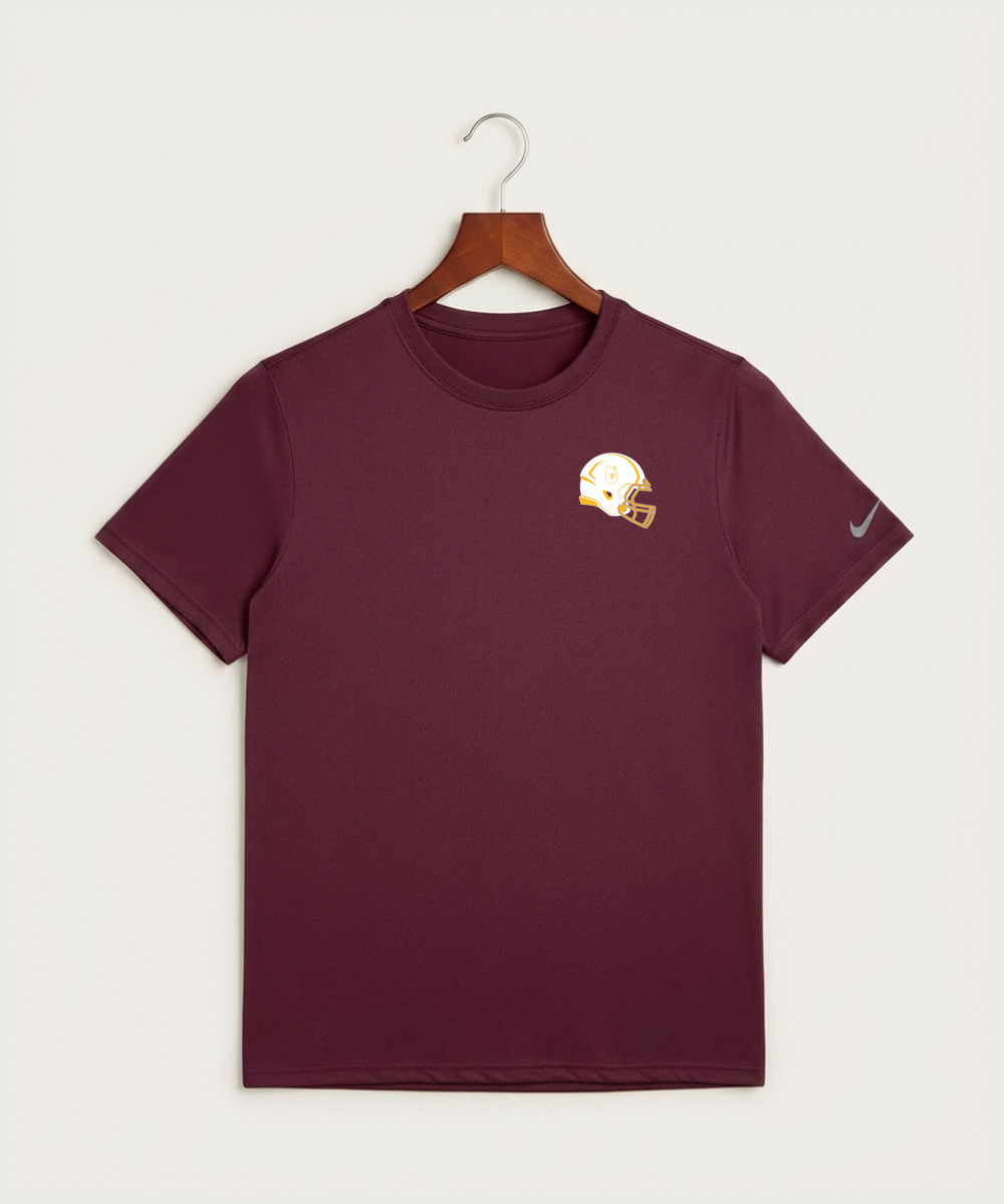 Pillager High School Football (Boys) - Deep Maroon Nike Swoosh Sleeve rLegend Tee NKDX8730