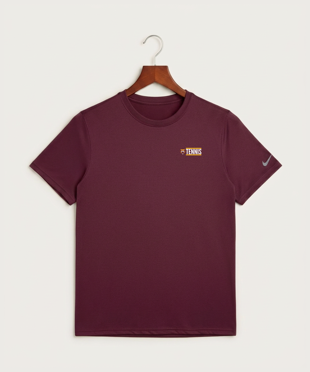 Stewartville High School Tennis (Coed) - Deep Maroon Nike Swoosh Sleeve rLegend Tee NKDX8730
