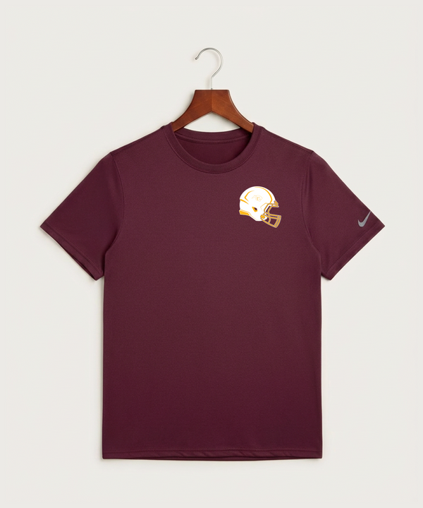 Pine Island High School Football (Boys) - Deep Maroon Nike Swoosh Sleeve rLegend Tee NKDX8730