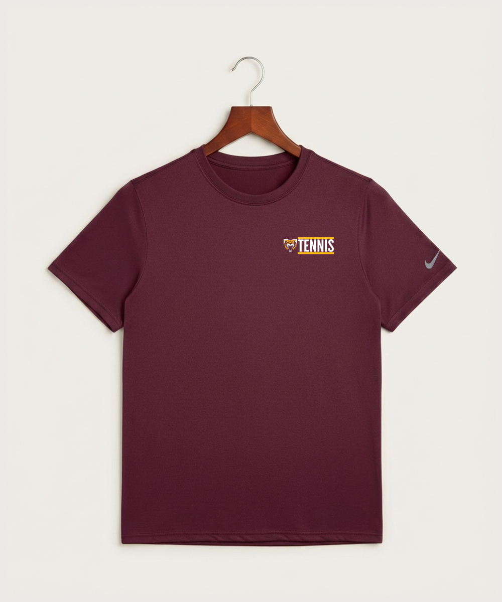 Stewartville High School Tennis (Coed) - Deep Maroon Nike Swoosh Sleeve rLegend Tee NKDX8730