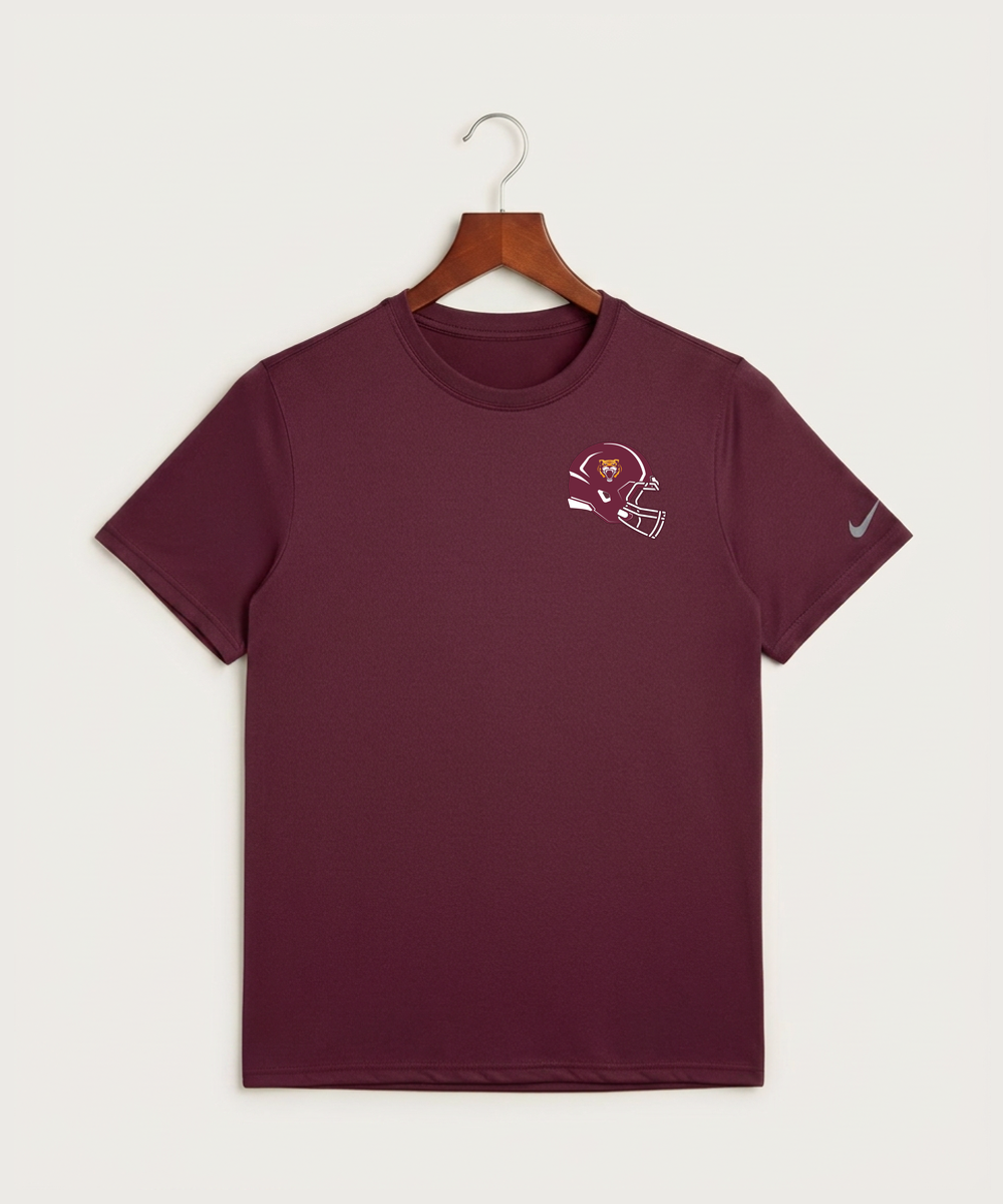 Stewartville High School Football (Boys) - Deep Maroon Nike Swoosh Sleeve rLegend Tee NKDX8730