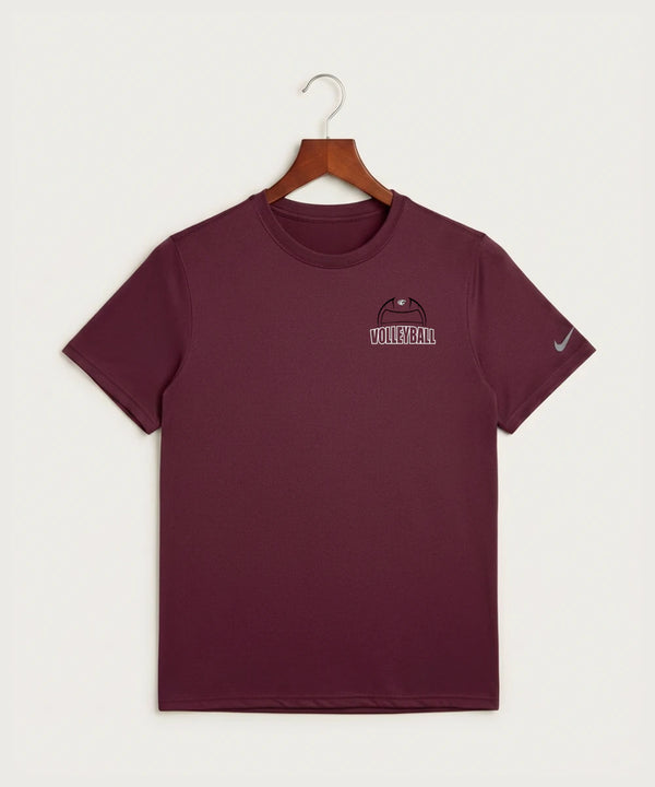 Triton High School Volleyball (Girls) - Deep Maroon Nike Swoosh Sleeve rLegend Tee NKDX8730