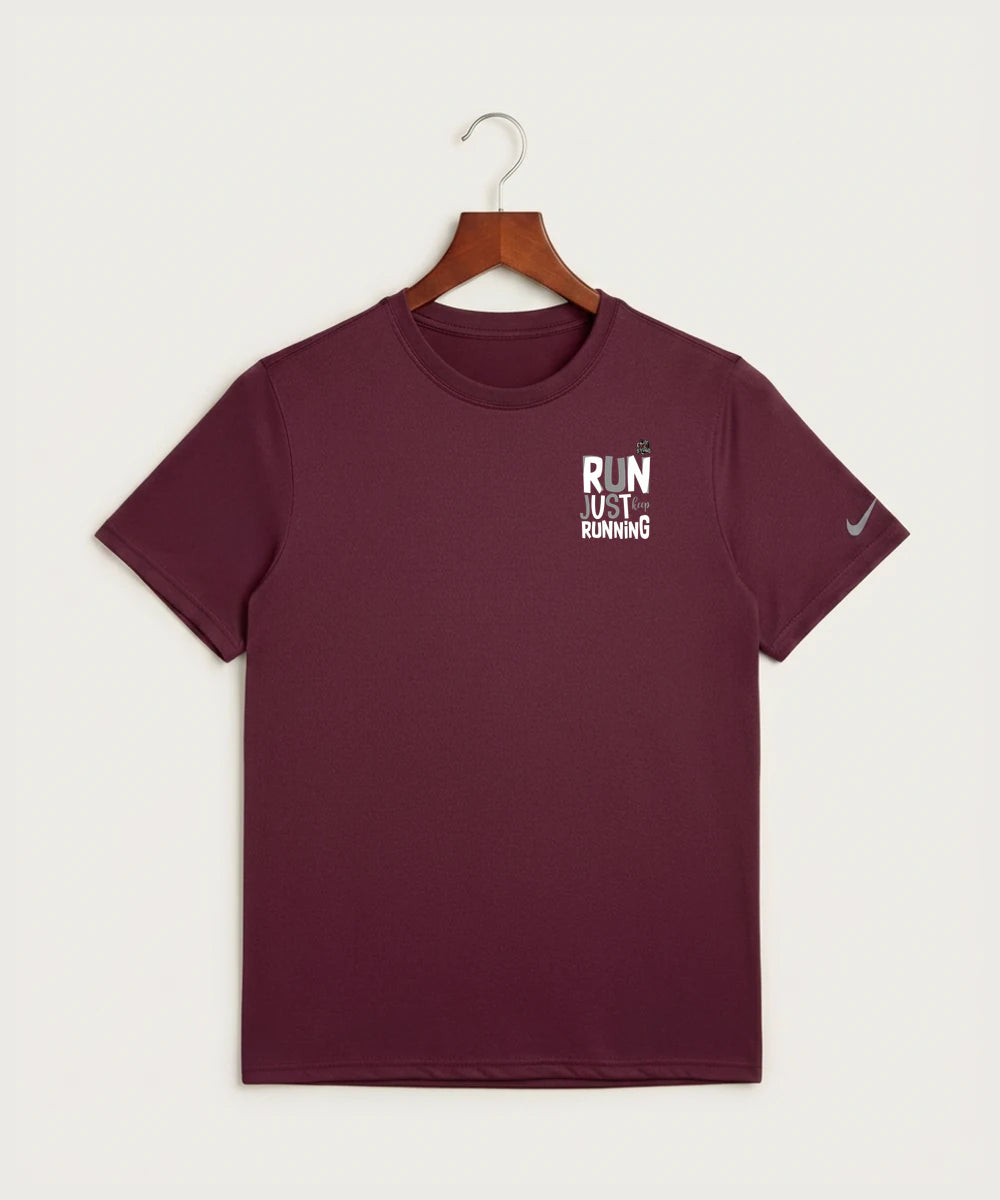 Yellow Medicine East High School Athletics - Deep Maroon Nike Swoosh Sleeve rLegend Tee NKDX8730