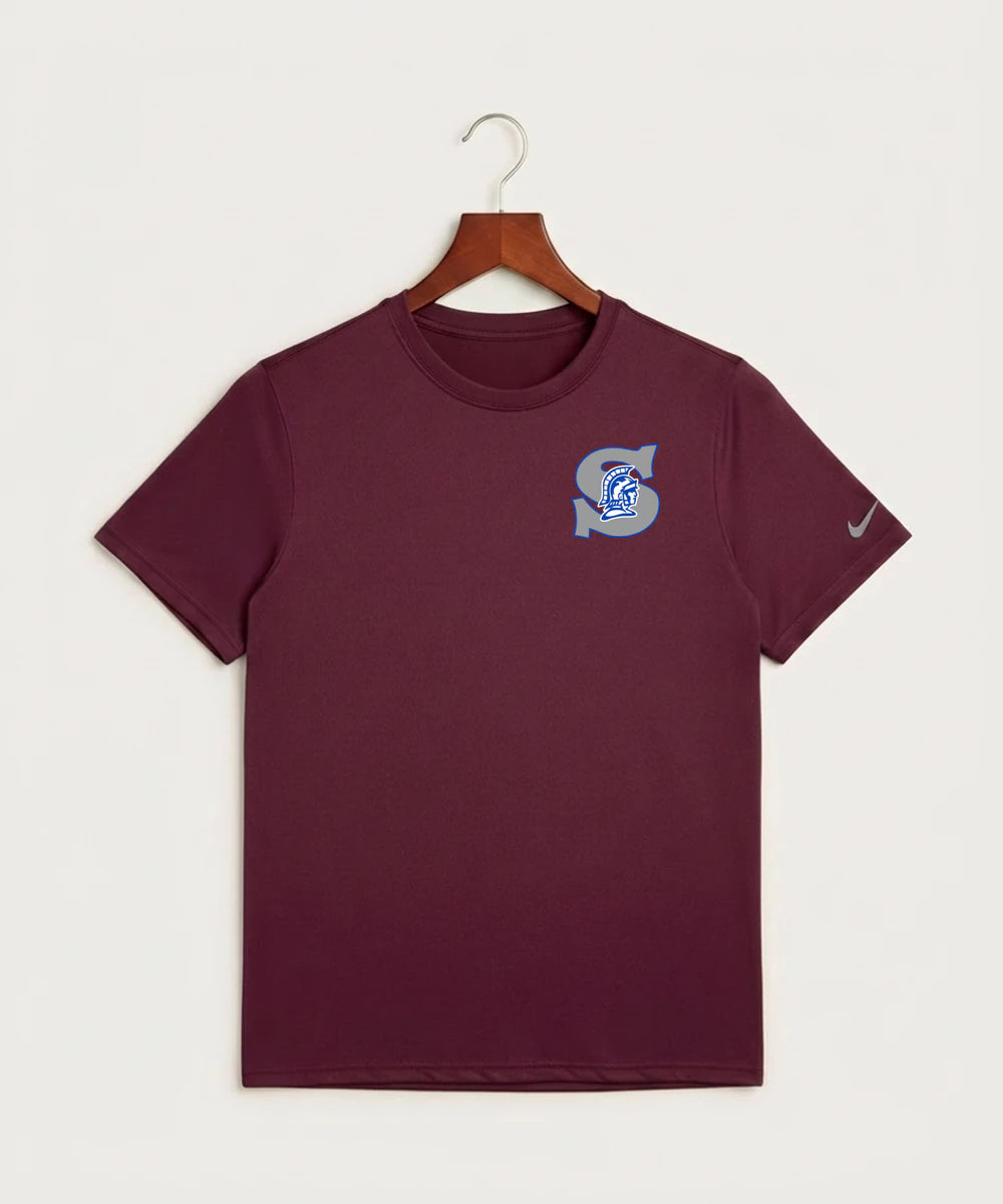 Green Bay Southwest High School Volleyball (Girls) - Deep Maroon Nike Swoosh Sleeve rLegend Tee NKDX8730