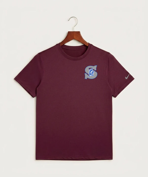 Green Bay Southwest High School Volleyball (Girls) - Deep Maroon Nike Swoosh Sleeve rLegend Tee NKDX8730