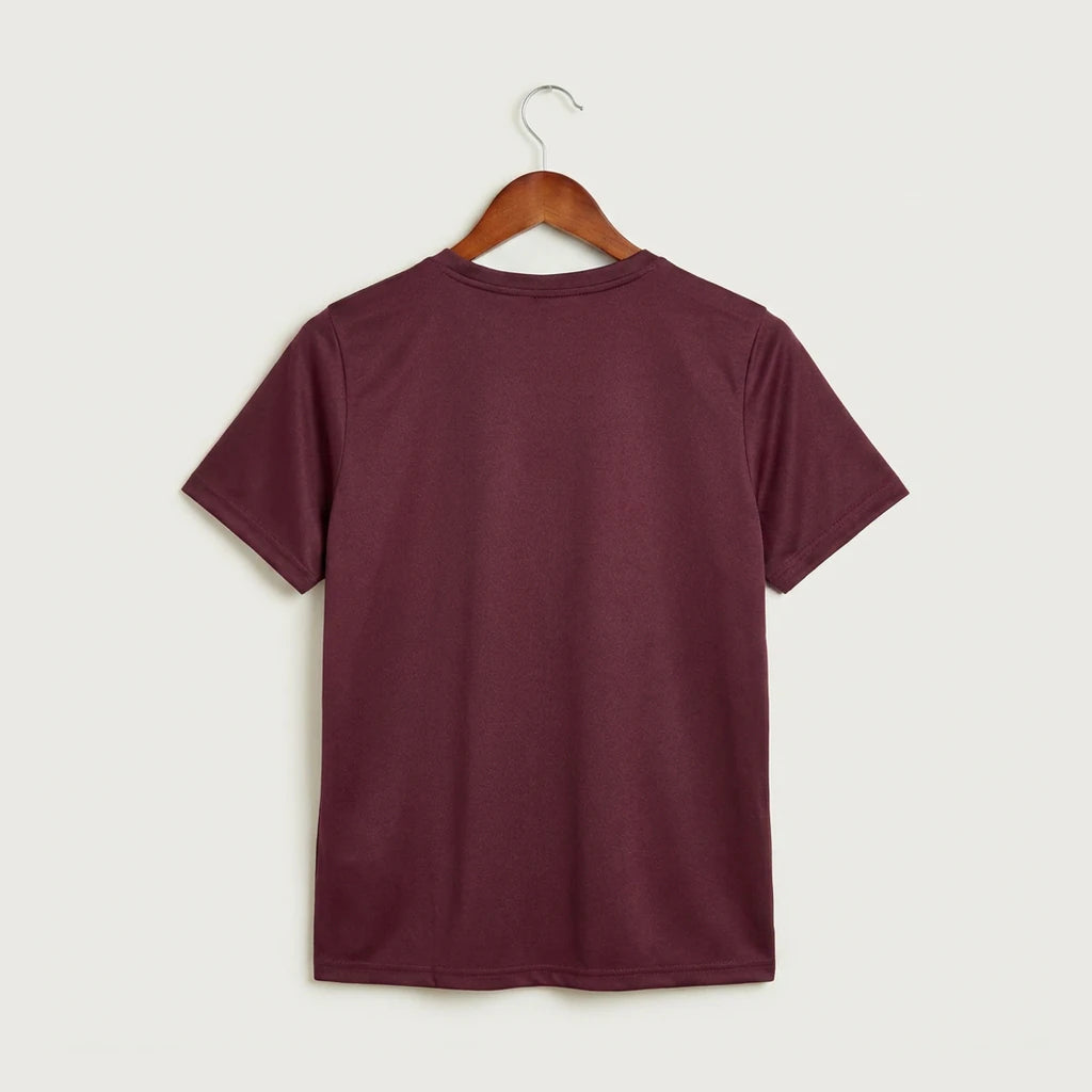 Moline Cheer general - Deep Maroon Nike Youth Swoosh Sleeve rLegend Tee NKDX8787 (back)