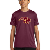 Pine Island Football - Deep Maroon Nike Youth Swoosh Sleeve rLegend Tee NKDX8787