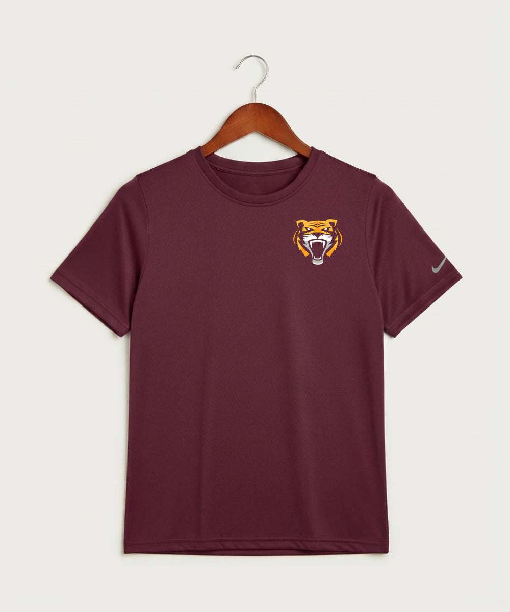 Stewartville High School Football (Boys) - Deep Maroon Nike Youth Swoosh Sleeve rLegend Tee NKDX8787