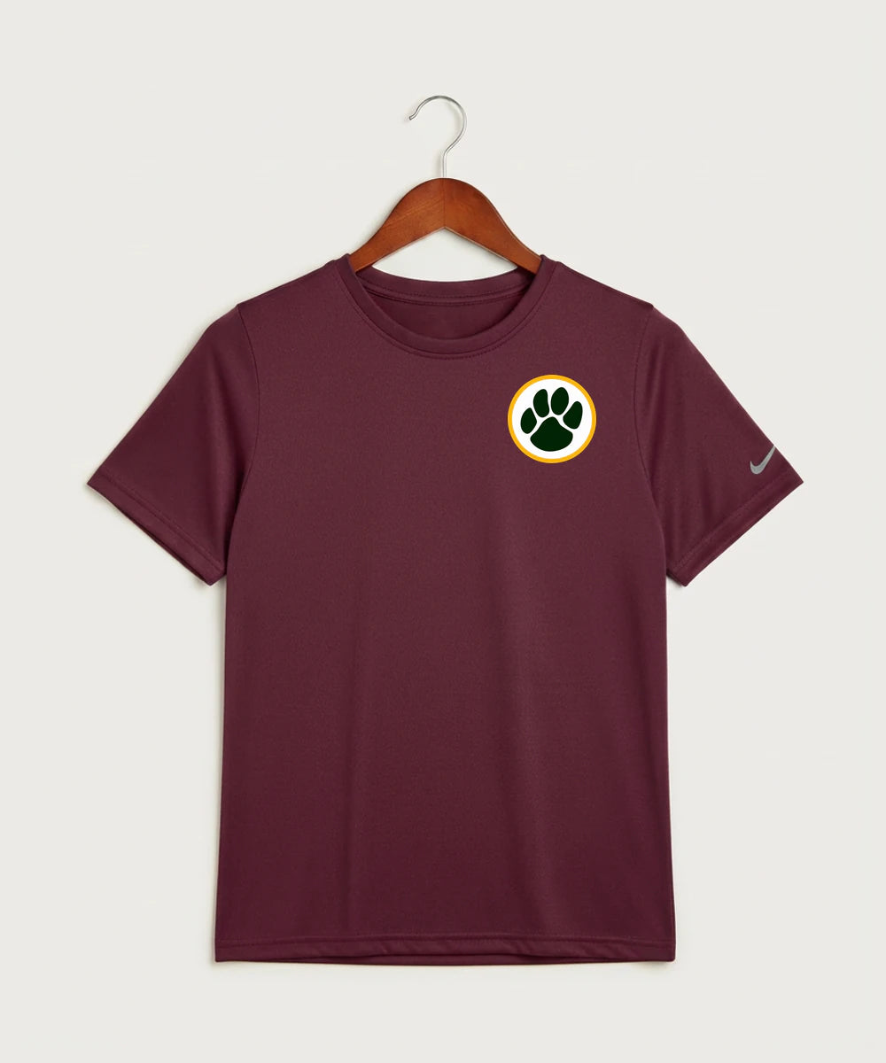 Ashwaubenon High School Football (Boys) - Deep Maroon Nike Youth Swoosh Sleeve rLegend Tee NKDX8787