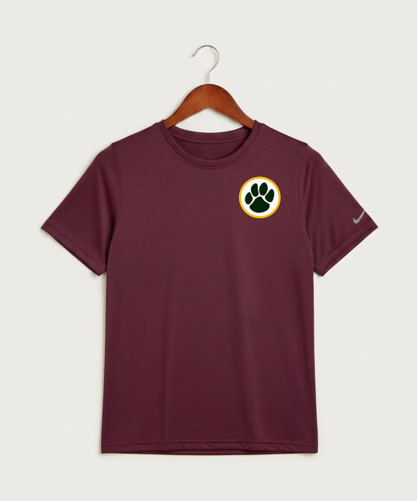 Ashwaubenon High School Football (Boys) - Deep Maroon Nike Youth Swoosh Sleeve rLegend Tee NKDX8787