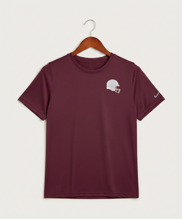 Crosby Ironton High School Football (Boys) - Deep Maroon Nike Youth Swoosh Sleeve rLegend Tee NKDX8787