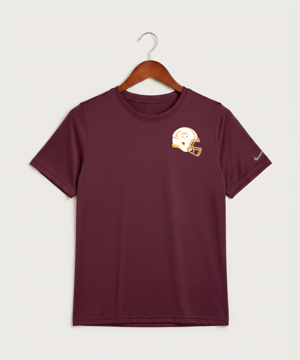Stewartville High School Football (Boys) - Deep Maroon Nike Youth Swoosh Sleeve rLegend Tee NKDX8787